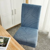 4 pcs/6 pcs Jacquard Chair Cover Polyester Fiber High Elastic Stool Cover Hotel Restaurant Chair Antifouling Cover