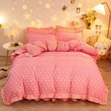 Duvet Cover kawaii Bedding Set Twin Size Flower Quilt Cover 150x200 High Quality Skin Friendly Fabric Bedding Cover