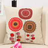 Fashion Cotton Linen Flower Pattern Throw Pillow Case Cushion Cover Seat Car Home Decor Sofa Bed Decorative Pillowcase