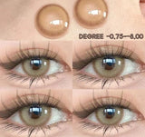 Contact Lenses for Eyes with Degree 1 Pair Big Eye Lenses Brown Lenses Fog Pearl Lens Korean Lenses Natural Lenses