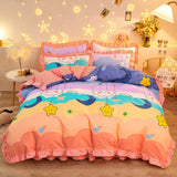 Duvet Cover kawaii Bedding Set Twin Size Flower Quilt Cover 150x200 High Quality Skin Friendly Fabric Bedding Cover