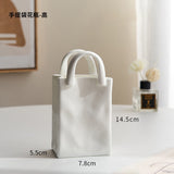 Nordic Portable Vase Ceramic Flower Vase Modern Home Decor Accessories Living Room Decoration Garden Bedroom Ornaments