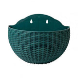 Hand Exquisite Wall-mounted Plastic Basket Indoor Outdoor Storage Flower Pot Plant Container Home Living Room Decoration