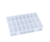 Practical 24 Grids Compartment Plastic Storage Box Jewelry Earring Bead Screw Holder Case Display Organizer Container