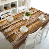 Wooden Texture Printing Rectangular Tablecloths for Table Wedding Decoration Waterproof Coffee Table Cover Anti-stain Manteles