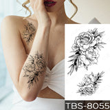 Waterproof Temporary Tattoo Sticker I Love You Flash Tattoos Lip Print Butterfly Flowers Body Art Arm Fake Sleeve Tatoo Women