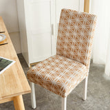 4 pcs/6 pcs Jacquard Chair Cover Polyester Fiber High Elastic Stool Cover Hotel Restaurant Chair Antifouling Cover