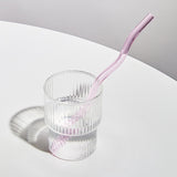 Glass Straws Twist Reusable Straws Heat Resistant Glass Straw Drinking Milk Tea Long Stem Glass Staw