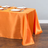 Tablecloth Rectangular Satin Table Linens Washable Polyester Stain Resistant Table Cloth for Wedding Buffet & Party Mantel