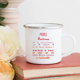 Print Mugs Creative Coffee Cups Drinks Water Milk Cup Enamel Mug School Home Handle Drinkware Gifts