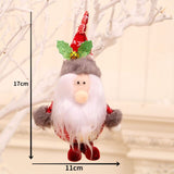 Cute Christmas Santa Snowman Deer Doll Decoration Gift Doll Christmas Tree Hanging Ornament New Year Xmas Home Decoration