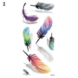 3D Butterfly Tattoos Sticker for Women Temporary Body Art Tattoo Sticker Rose Flower Feather Tattoo lady Waterproof Fake Tatoo