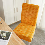 4 pcs/6 pcs Jacquard Chair Cover Polyester Fiber High Elastic Stool Cover Hotel Restaurant Chair Antifouling Cover