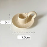 Ceramic Handhold Candlestick Ornaments Photography Home Decoration Jewelry Stand Candle Holder 1PC