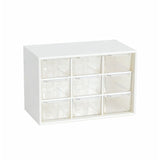 Plastic 9 Grids Desktop Storage Box Jewelry Dust Proof Drawer Desk Organizer Cosmetic Storage Earrings Makeup Container for Home