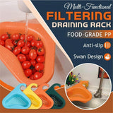 Swan Drain Basket General Fruit and Vegetable Basket Shelf Strainer Sink Kitchen Leftover Sink Multifunctional Drain Basket