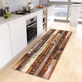 Wood Grain Kitchen Rug Bedroom Entrance Doormat Anti-Slip Living Room Floor Decor Carpet Home Bath Hallway Foot Mat Custom Made