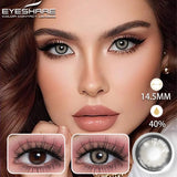 Natural Color Contact Lenses for Eyes 2pcs Gray Eyes Lenses Yearly Fashion Brown EyeContacts Lens Colored Eye Contacts