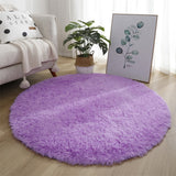 Plush Round Rug Mat Fluffy White Carpets for Living Room Soft Home Decor Bedroom Kid Room Decoration Salon Thick Pile Rug