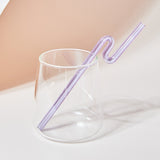 Glass Straws Twist Reusable Straws Heat Resistant Glass Straw Drinking Milk Tea Long Stem Glass Staw