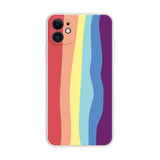 Rainbow Pattern Phone Case For iPhone 11 12 13 14 Pro Max Mini SE  X XR XS 7 8 6 6S 14 Plus Cover Silicone Shockproof Shell