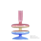 Taper Candle Holders Glass Candlesticks for Home Wedding Table Decoration Glass Vase Table Bookshelf Candles Stand