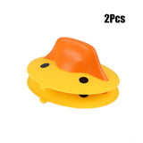 1/2Pcs Little Yellow Duck Rubber Anti-scalding Gloves Oven Casserole Handle Protective Insulation Clip Kitchen Accessories