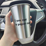 Stainless Steel Beer Cups Northerneurope Ins Industry Style Spray Paint Beer Cup Cold Water Drinks Cup Travel Camping Mugs