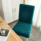 4 pcs/6 pcs Jacquard Chair Cover Polyester Fiber High Elastic Stool Cover Hotel Restaurant Chair Antifouling Cover