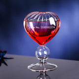 1Pcs Heart-Shaped Cocktail Glass Transparent Glass Cup Beer Vodka Brandy Bar Restaurant Club Drinkware Decorations