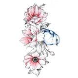 Small Waterproof Temporary Tattoo Sticker Colorful Feather Flower Leaves Planet Moon Women Body Art Wrist Neck Fake Tattoos Men