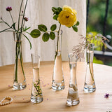 Transparent Glass Flower Vase Small Vase Hydroponics Plant Flower Terrarium Luxury Room Table Home Decor Wedding Decoration