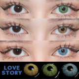 1 Pair Colored Contact Lenses for Eyes Russian Girl Blue Lenses Green Eye Lenses Natural Lenses Fashion Lenses