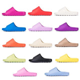 Summer Home Men Slippers Simple Solid Color Shoes Non-slip Bathroom Slides  Flops Couples Unisex Platform Slippers